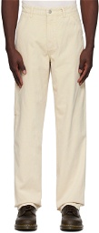 Awake NY Beige Embroidered Trousers
