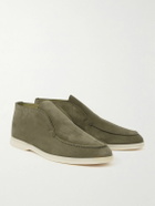 Loro Piana - Open Walk Suede Boots - Green