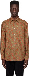 Paul Smith Brown Hazy Floral Shirt
