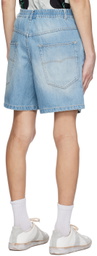 A PERSONAL NOTE 73 Blue Drawstring Denim Shorts