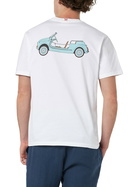 MC2 Saint Barth Man Cotton T-shirt With Spiaggina Front And Back Placed Print | Fiat 500 Special Edition