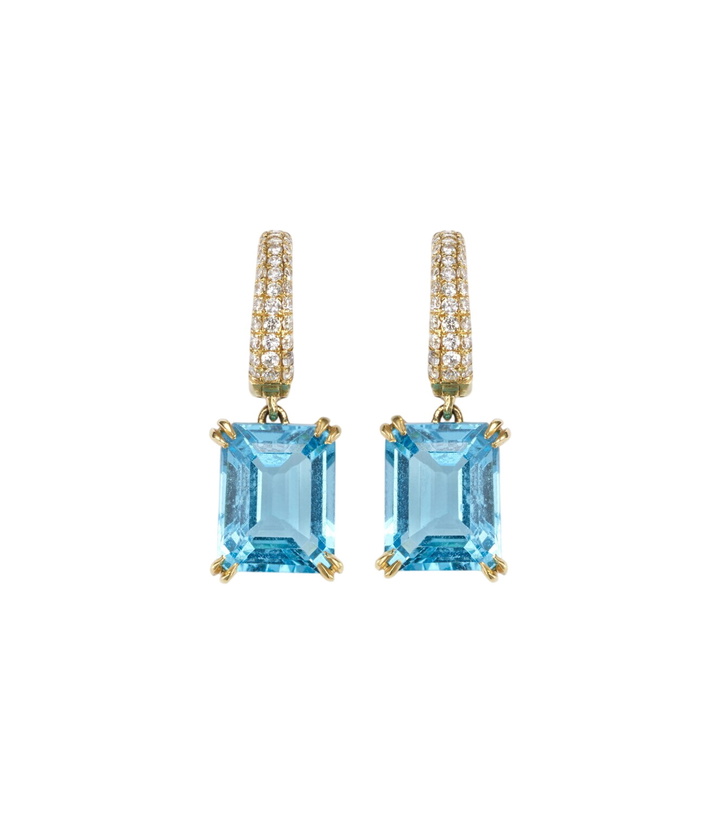 Photo: Octavia Elizabeth Yana Charmed Micro 18kt gold earrings with topazes and diamonds