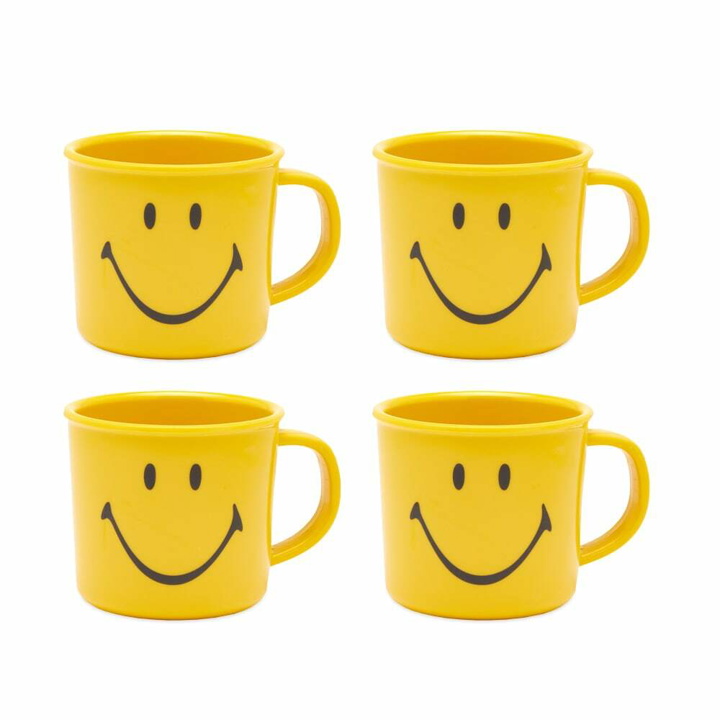 Photo: MARKET Men's Smiley Mug 4 Piece Set in Yellow