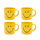 MARKET Men's Smiley Mug 4 Piece Set in Yellow