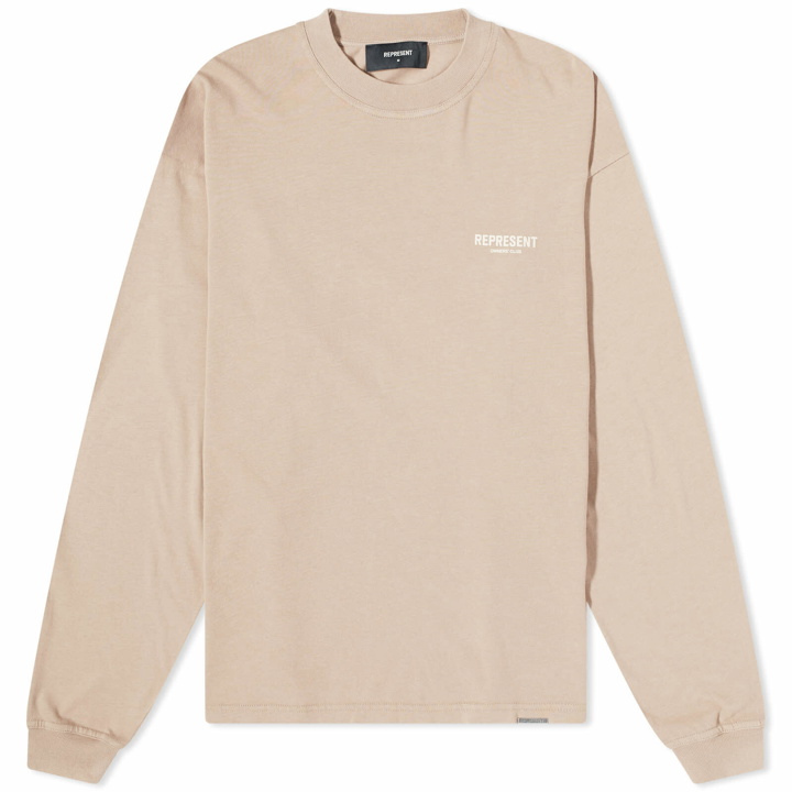 Photo: Represent Men's Owners Club Long Sleeve T-Shirt in Stucco