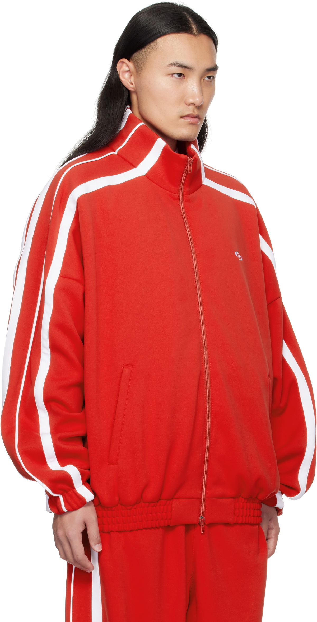 VETEMENTS Red Oval Logo Gym Track Jacket Vetements