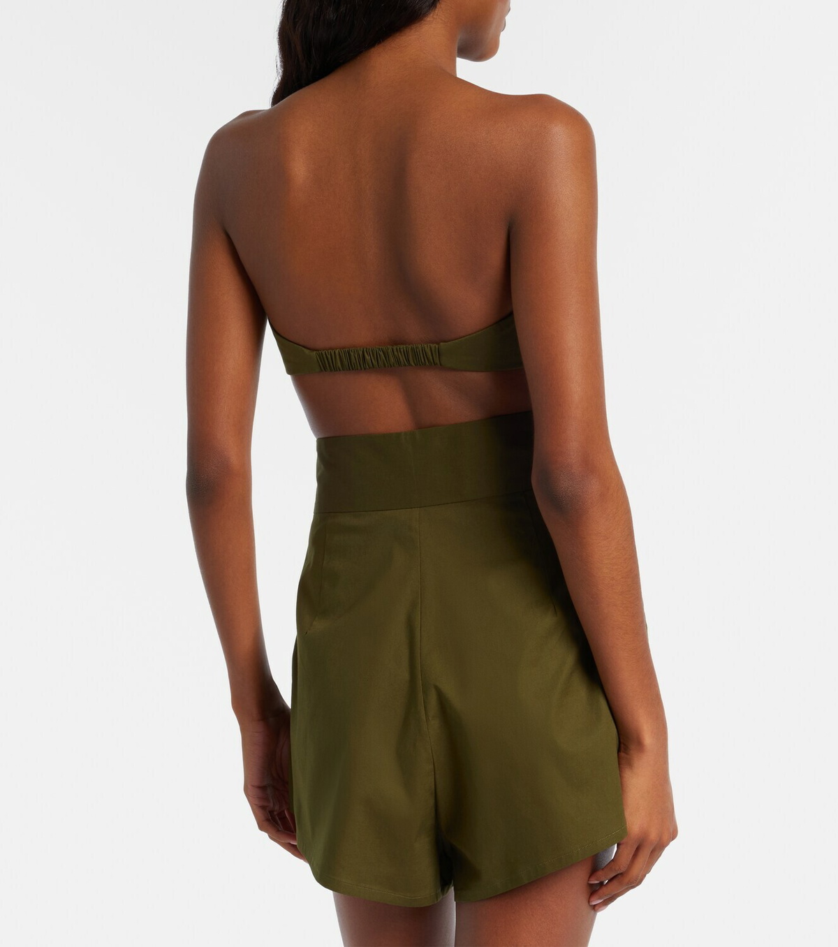Adriana Degreas Cotton-blend bandeau top