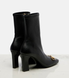 Gucci Signora Horsebit leather ankle boots
