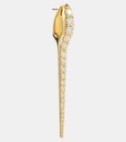 Melissa Kaye Lola Needle Medium 18kt gold earrings with diamonds