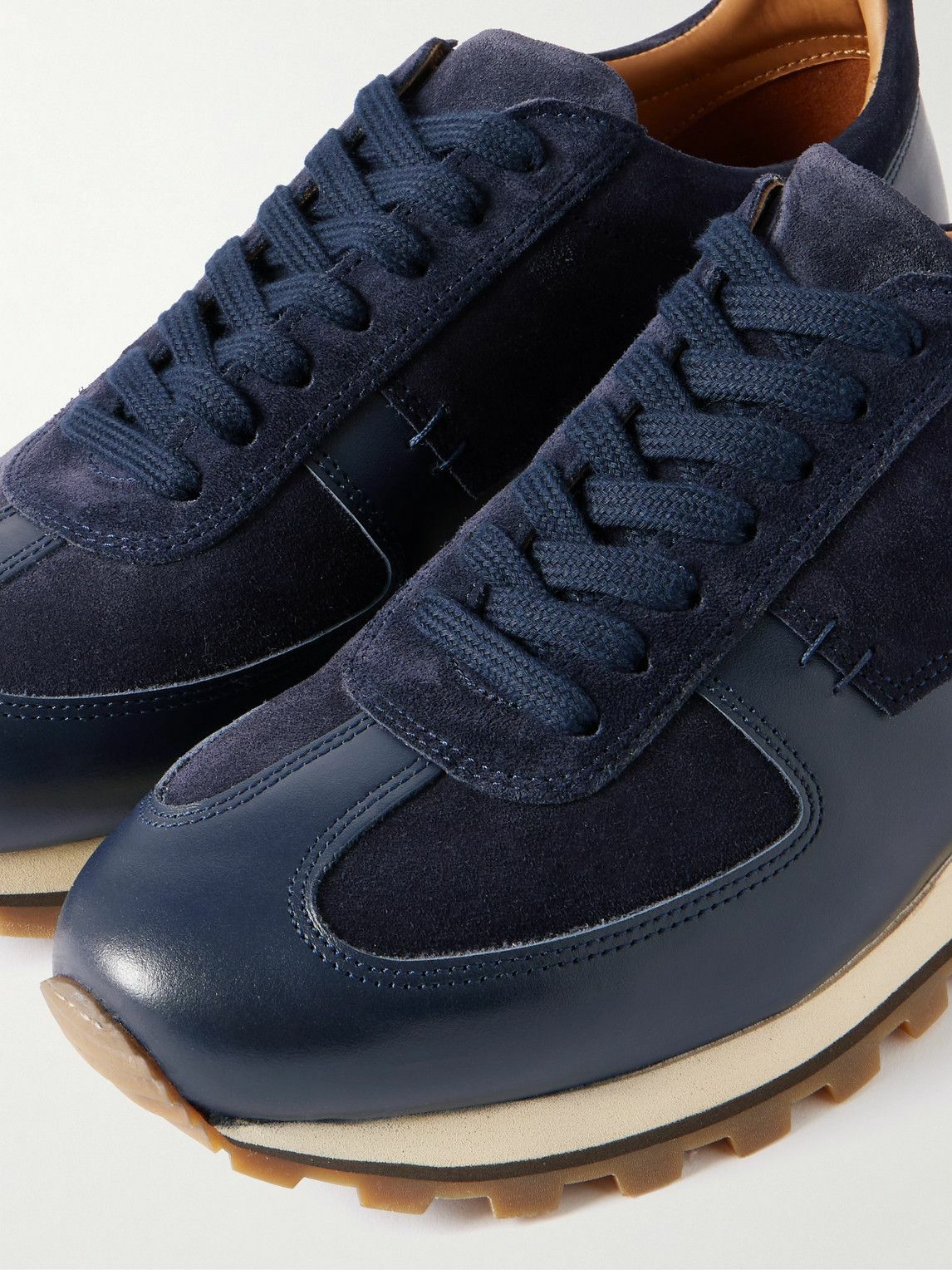 Mr P. - Carlos Suede and Leather Sneakers - Blue
