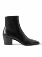 SAINT LAURENT - Leather Ankle Boots - Black