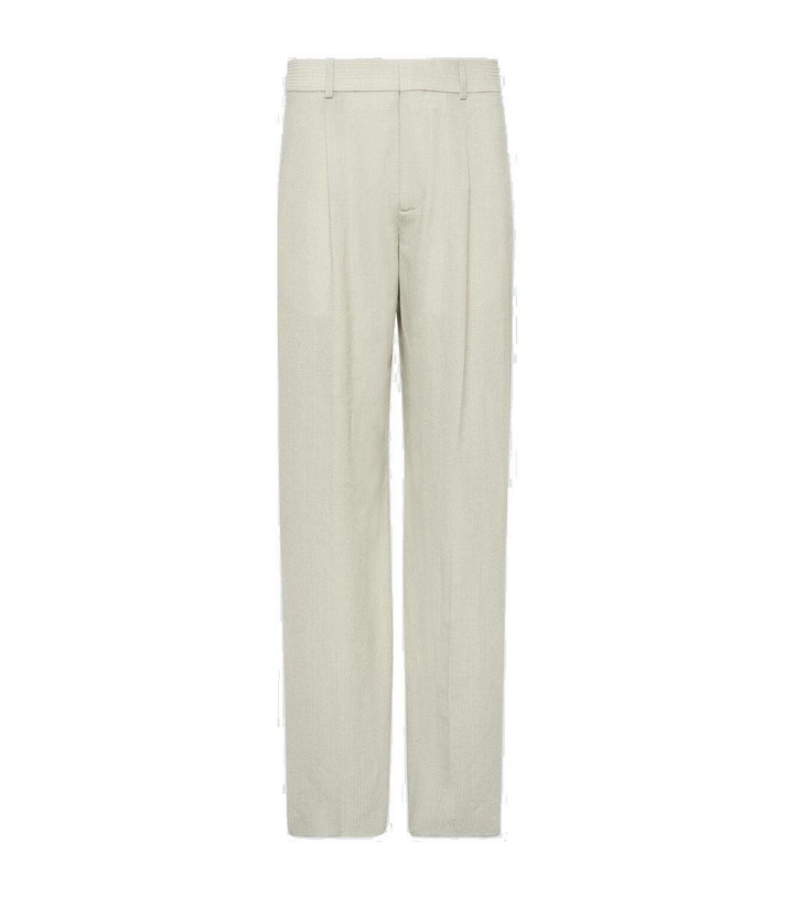 Photo: Bottega Veneta High-rise mouliné wide-leg pants