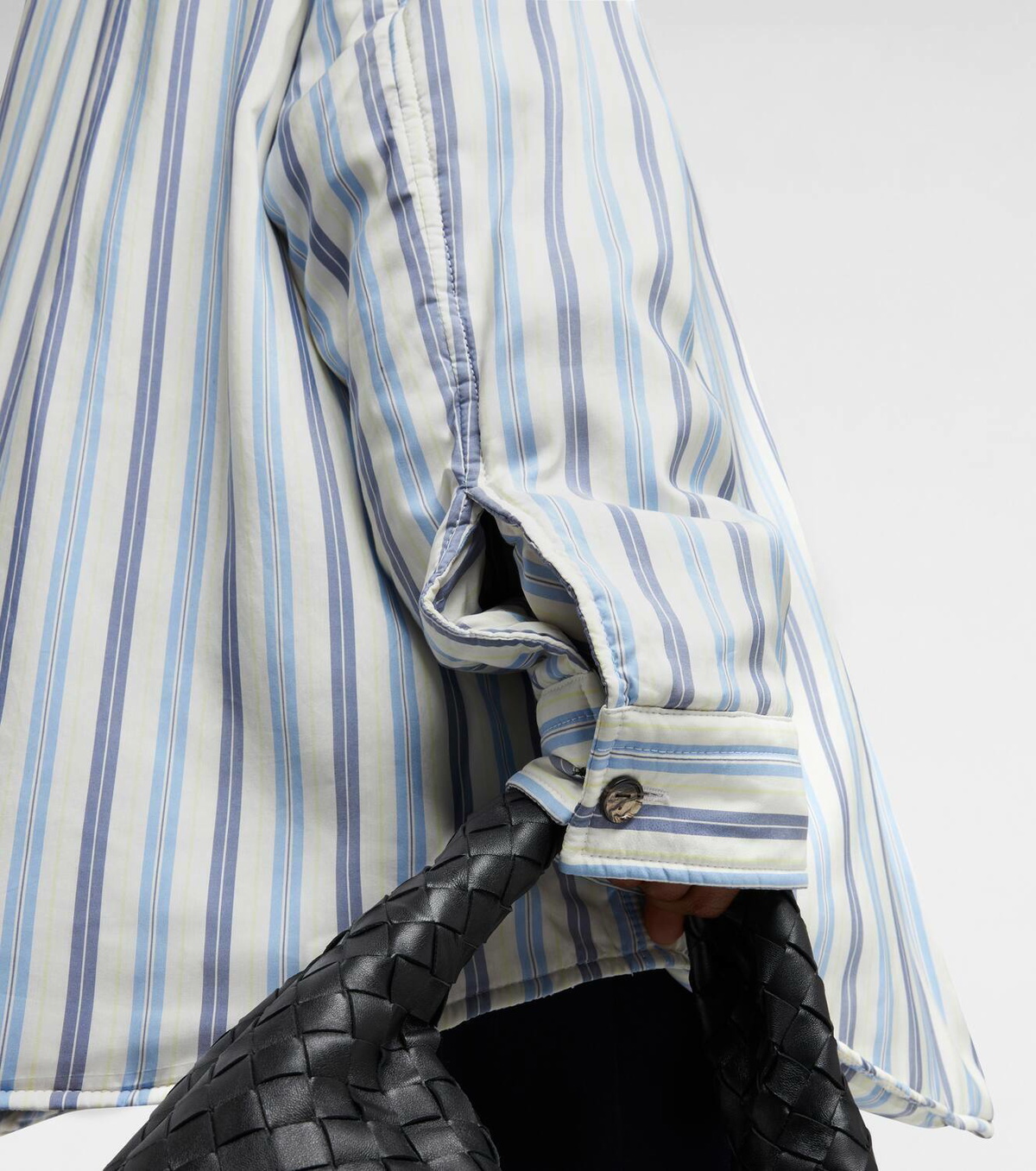 Bottega Veneta Padded striped silk shirt jacket Bottega Veneta Bottega Veneta Padded striped silk shirt jacket Bottega Veneta
