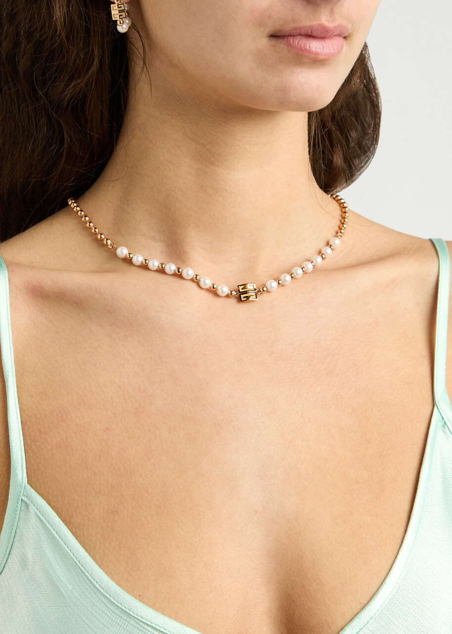 Givenchy 4G Faux Pearl-embellished Necklace - Gold - One Size