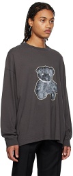 We11done Gray Glow-In-The-Dark Long Sleeve T-Shirt