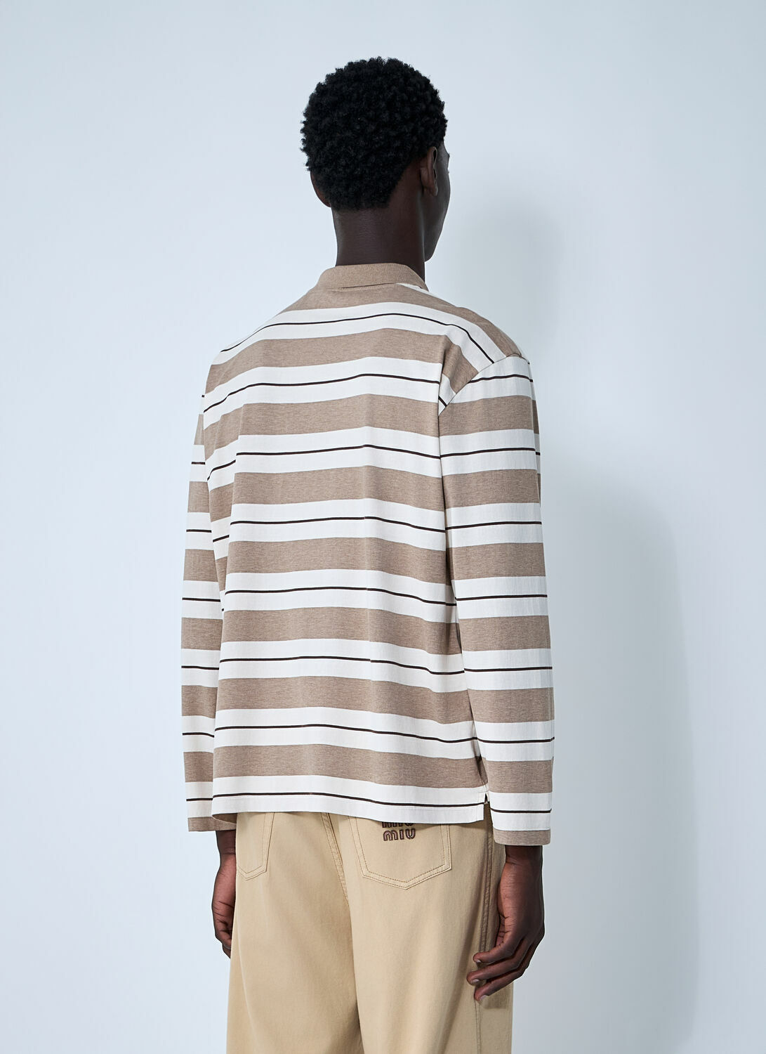 Miu Miu Striped Polo Shirt