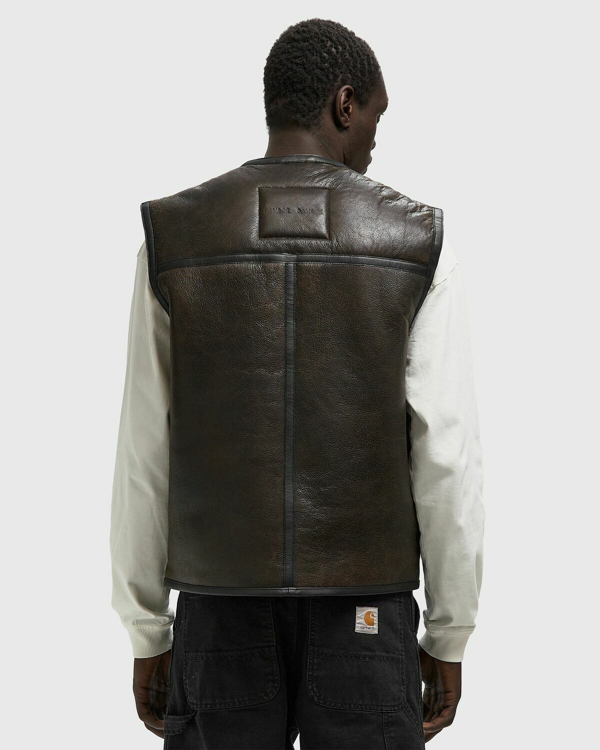 Samsøe & Samsøe X Schott SABOY VEST Brown Men