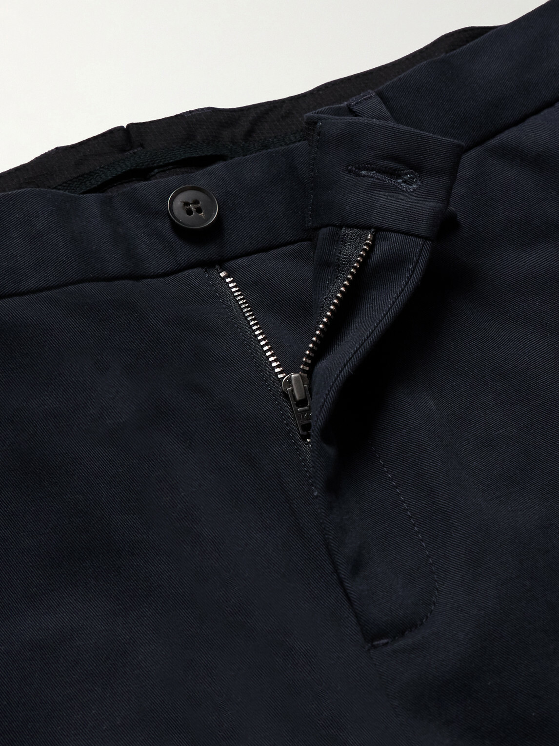 Sunspel - Straight-Leg Cotton-Drill Trousers - Blue