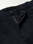 Sunspel - Straight-Leg Cotton-Drill Trousers - Blue