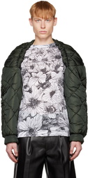 Dries Van Noten Green Quilted Down Jacket