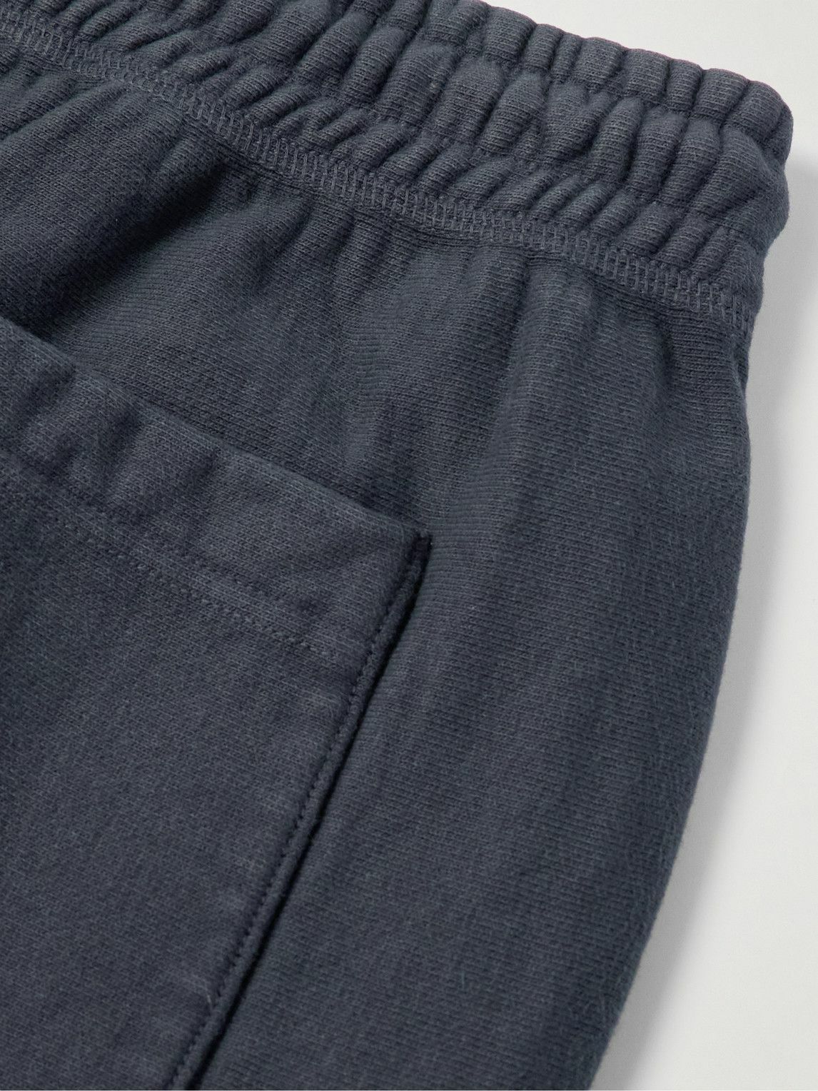 SAINT MXXXXXX - Tapered Logo-Print Cotton-Blend Jersey Sweatpants - Blue