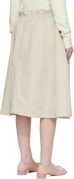 MM6 Maison Margiela Off-White Long Skirt