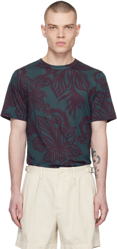 Photo: Dries Van Noten Blue Floral T-Shirt