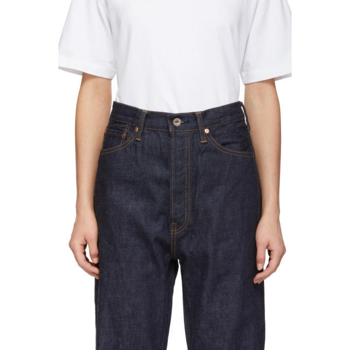 Chimala Navy Wide Tapered Selvedge Jeans