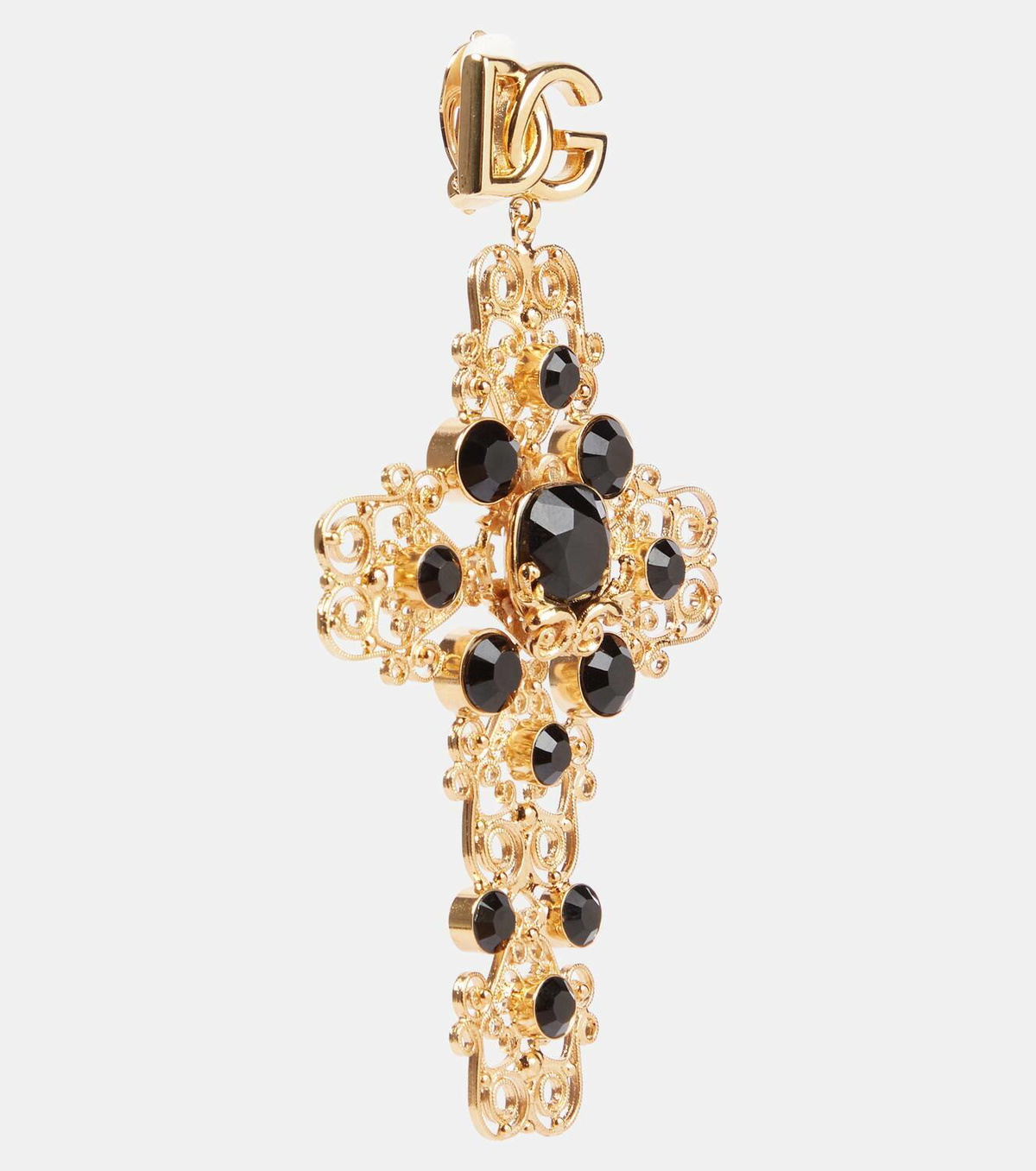 Dolce&Gabbana DG embellished drop earrings