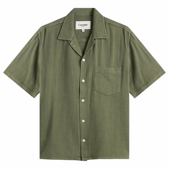Photo: Corridor Men's Double Cloth Short Sleeve Shirt in Army