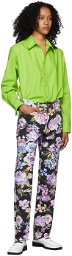 Martine Rose Black & Multicolor Floral Ronnie Jeans