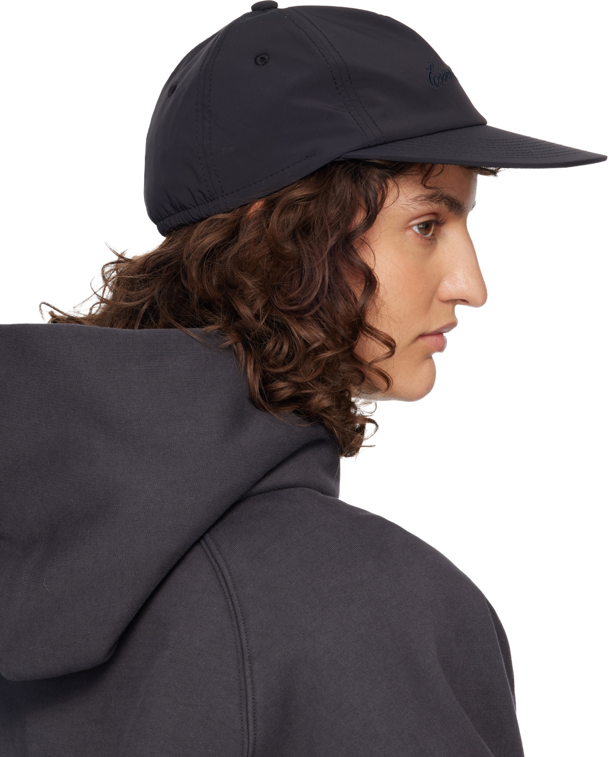 Fear of God ESSENTIALS Black Signature 5 Panel Cap