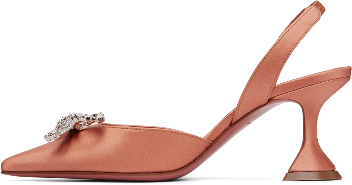 Amina Muaddi Pink Rosie Sling 70 Heels