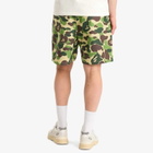 A Bathing Ape Men's Abc Camo One Point Relaxed Fit Water Shorts in Green