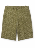 Maison Kitsuné - Floral-Print Cotton-Drill Bermuda Shorts - Green