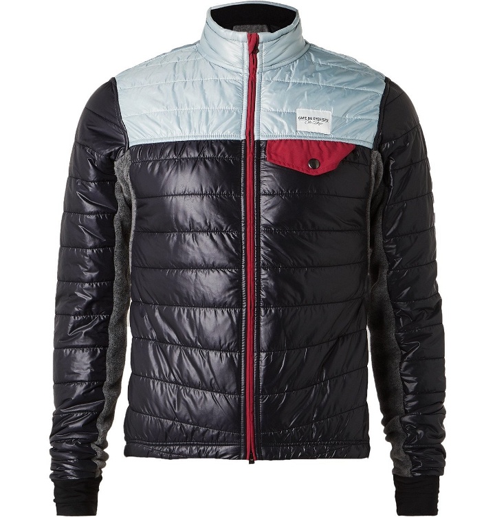 Photo: Cafe du Cycliste - Albertine Quilted Shell and Fleece Jacket - Blue