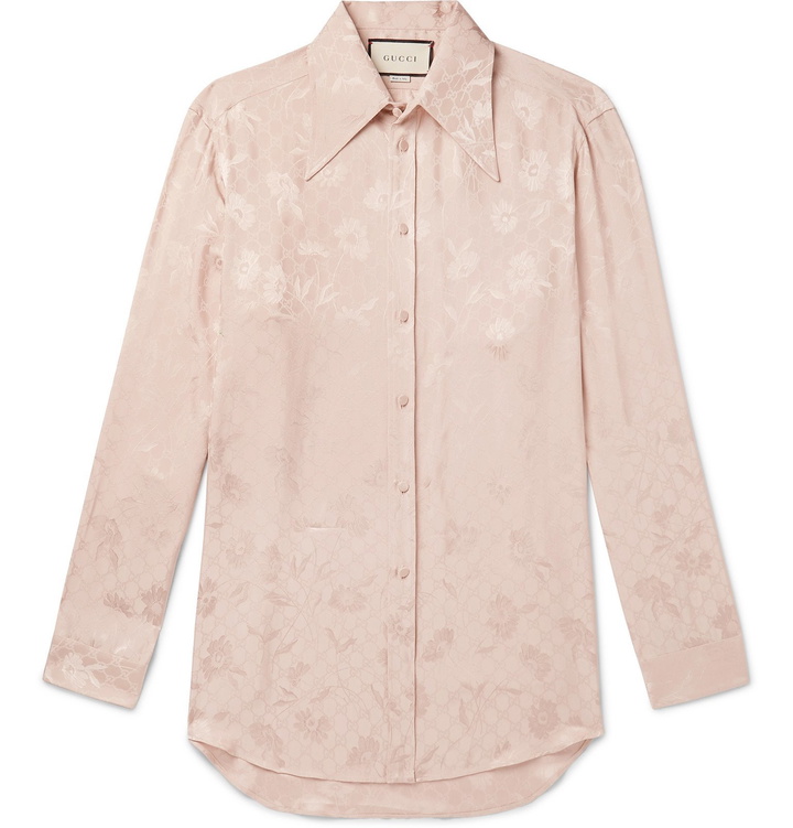 Photo: Gucci - Floral-Jacquard Shirt - Pink