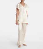Tove Sara caped satin top