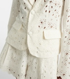Frame Paisley broderie anglaise cotton blazer