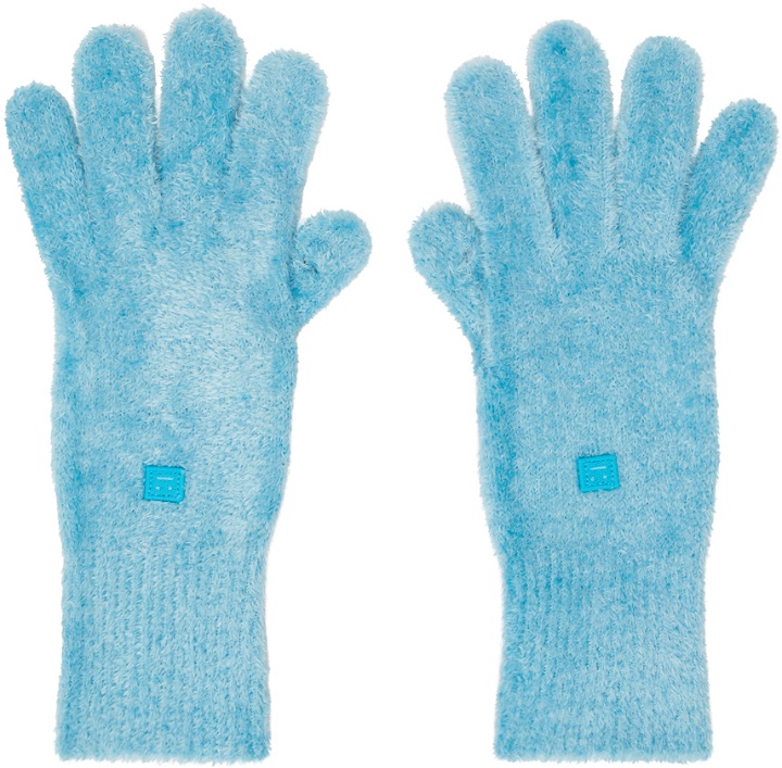 Photo: Acne Studios Blue Textured Gloves