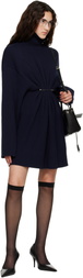 Balenciaga Navy Pinched Minidress