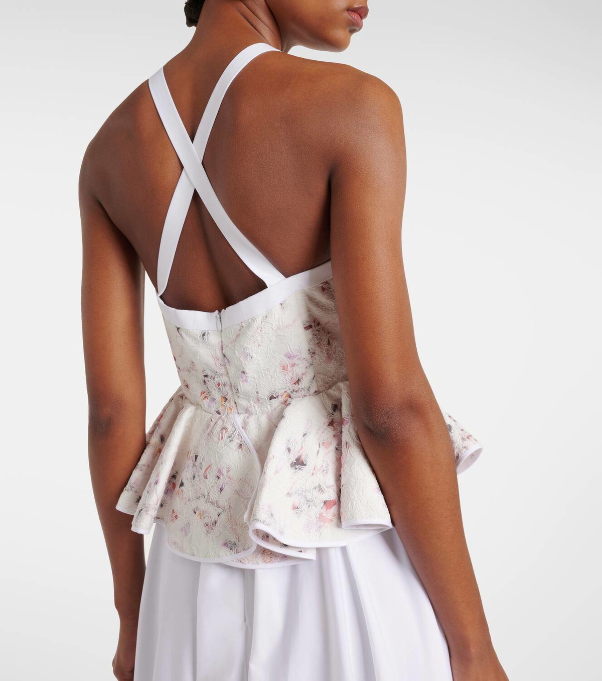 Giambattista Valli Ruffled floral lace gown