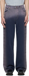 Eckhaus Latta Blue & Purple Wide-Leg Jeans