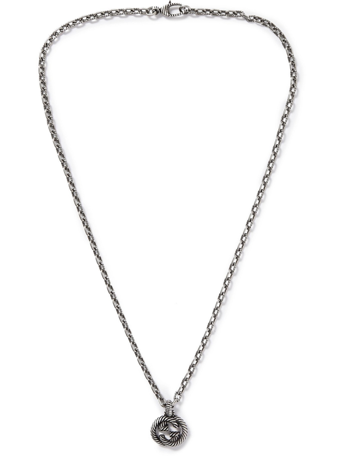 Gucci - Men - Burnished Silver Pendant Necklace Silver