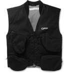 Off-White - Logo-Print Cotton-Twill Gilet - Black