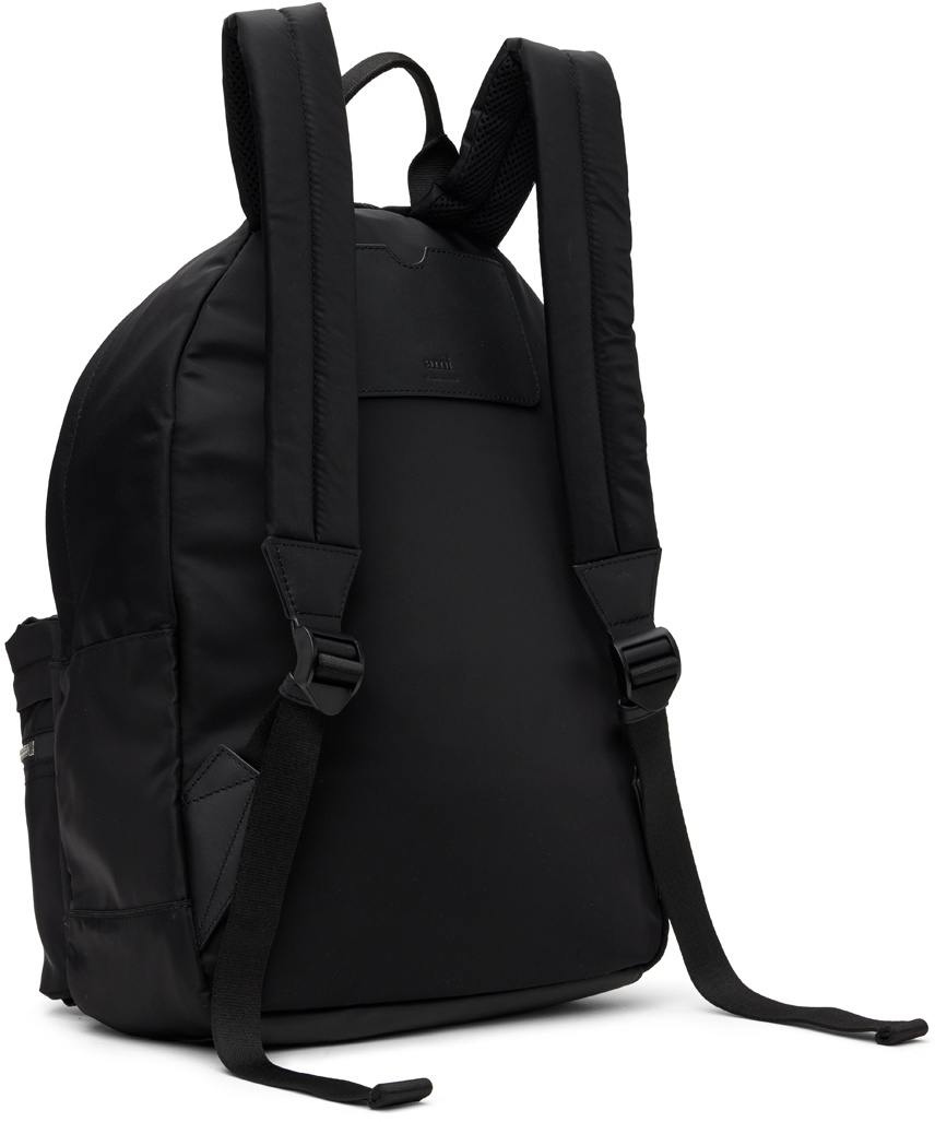 AMI Paris Black Ami de Cœur Backpack AMI