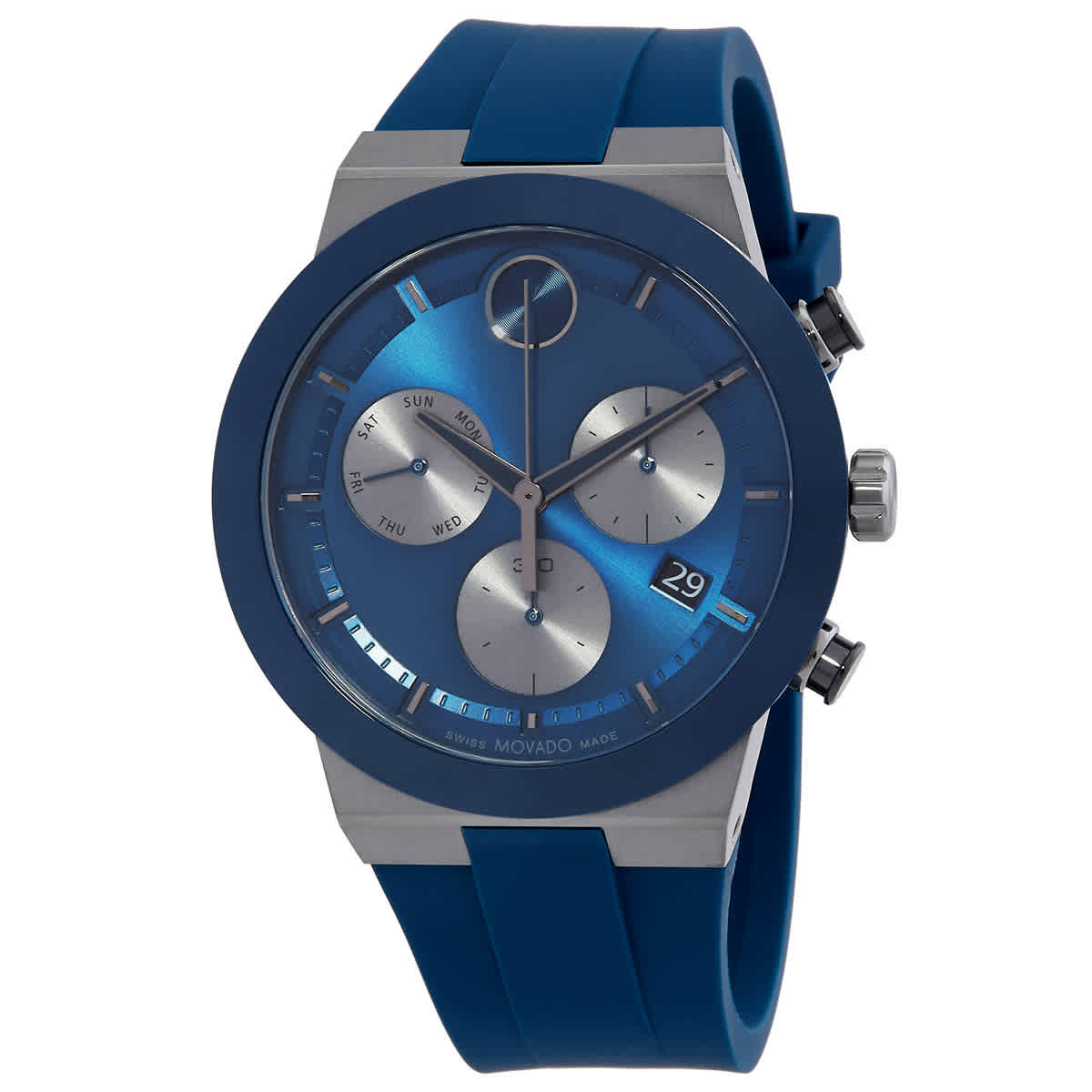 Movado BOLD Fusion Chronograph Quartz Blue Dial Mens Watch 3601197 Movado