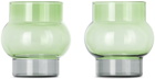 Tom Dixon Green Short Bump Glass Set