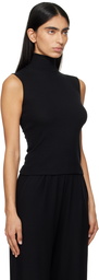LESET Black Lauren Sleeveless Turtleneck