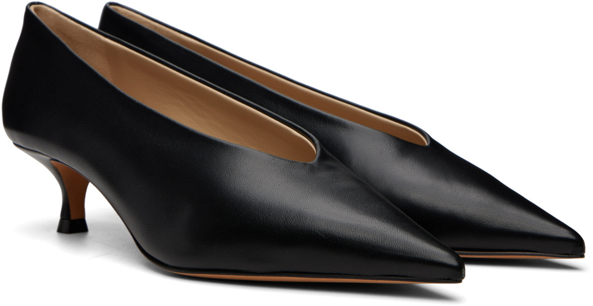 Le Monde Beryl Black Babouche Kitten Heels